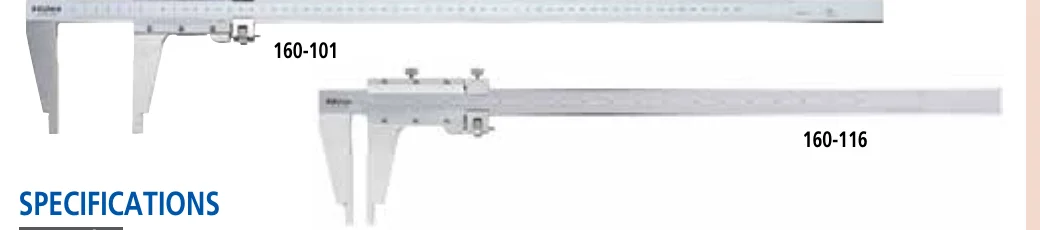 Thước Cặp Cơ Khí 1 Ngàm Đo có chỉnh Tinh Inch/Metric 0-40"/0,001" Mitutoyo, 160-106